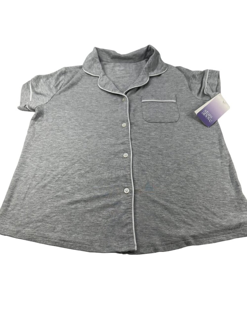 Stars Above Women's Size Small Sleep Top Short Sleeve Gray New With Tags